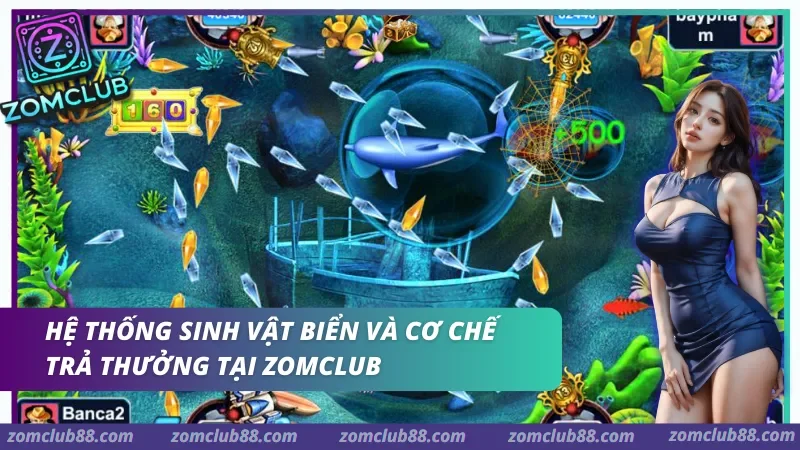 Các nhóm mục tiêu trong bắn cá ZomClub gồm cá nhỏ cá lớn cá theo đàn và boss
