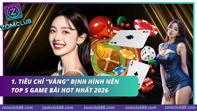 Top 5 game bài Zomclub gồm Tiến Lên Phỏm Mậu Binh Poker và Liêng