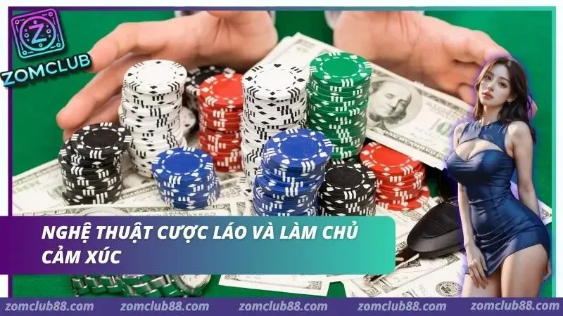 Hình ảnh Poker Zomclub 4 1 trong bài viết Poker ZomClub: Đỉnh Cao Trí Tuệ Và Chiến Thuật Quản Lý Vốn. Đẩy chồng chip lớn vào Pot nhằm thực hiện kỹ thuật Bluff